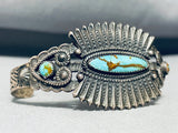 Early 1900's Vintage Navajo Turquoise Sterling Silver Bracelet-Nativo Arts