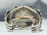 Ceremonial Vintage Native American Zuni Turquoise Kachina Sterling Silver Bracelet-Nativo Arts