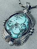 Native American Important Frnacisco Gomez Triple Horse Turquoise Sterling Silver Necklace-Nativo Arts