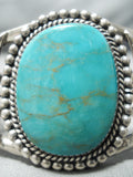 Triple Flank! Vintage Native American Navajo Royston Turquoise Sterling Silver Bracelet-Nativo Arts