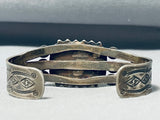 Natural Forest Vintage Native American Navajo Petrified Wood Sterling Silver Bracelet-Nativo Arts
