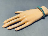 Important Vintage Native American Navajo Domed Turquoise Sterling Silver Bracelet-Nativo Arts