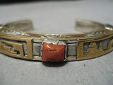 Incredible Vintage Navajo Begay Gold Sterling Silver Native American Bracelet-Nativo Arts