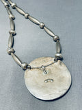 Rare Torpedo Bead Vintage Native American Navajo Crow Springs Turquoise Sterling Silver Necklace-Nativo Arts