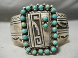 Incredible Vintage Native American Navajo Snake Eyes Turquoise Sterling Silver Bracelet-Nativo Arts