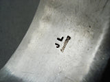 Superb Vintage Native American Navajo Sterling Silver Solid Cuff-Nativo Arts