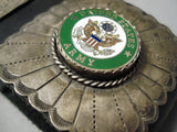 Important Vintage Native American Navajo Us Army Sterling Silver Ketoh Bracelet Old-Nativo Arts