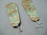 Exceptional Santo Domingo Royston Turquoise Earrings Native American-Nativo Arts