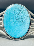Lake Of Turquoise Native American Navajo Sterling Silver Bracelet Cuff-Nativo Arts