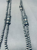 Versatile Very Unique Native American Navajo Sterling Silver Hand Tooled Necklace-Nativo Arts