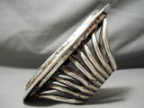 One Of The Biggest Vintage Native American Navajo Turquoise Sterling Silver Bracelet On Internet-Nativo Arts
