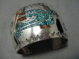 Exquisite Vintage Navajo Native American Sterling Silver Bracelet Cuff-Nativo Arts