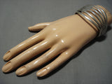 Incredible Vintage Navajo Native American Will Benally Sterling Silver Bracelet-Nativo Arts