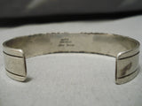 Intricate!! Vintage Native American Navajo Mark Yazzie Real Gold Sterling Silver Pueblo Bracelet-Nativo Arts