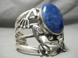Monstrous Vintage Native American Navajo Frog Lapis Sterling Silver Bracelet-Nativo Arts