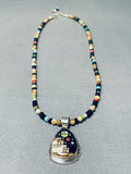 Very Intricate Native American Navajo Turquoise Pueblo Sterling Silver Necklace-Nativo Arts