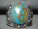 Native American Rare Francisco Gomez Spiderweb Turquoise Sterling Silver Bracelet-Nativo Arts