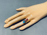 Special Vintage Native American Navajo Sleeping Beauty Turquoise Sterling Silver Ring-Nativo Arts