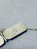 Extremely Rare Native American Navajo Turquoise Kachina Stserling Silver Clasp Bracelet-Nativo Arts