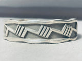 Heavy 90 Gram Vintage Native American Navajo Sterling Silver Thick Bracelet Cuff-Nativo Arts