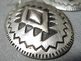 Wonderful Vintage Navajo Sterling Silver Earrings Native American-Nativo Arts
