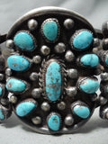 One Of The Best Vintage Native American Navajo Old Morenci Turquoise Sterling Silver Bracelet-Nativo Arts