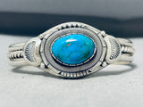 Willy Vandever Native American Navajo Turquoise Sterling Silver Bracelet Cuff-Nativo Arts