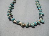 Amazing Vintage Navajo Turquoise Heishi Native American Necklace Old-Nativo Arts