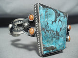 Native American Most Unique Rare Blue Diamond Turquoise Sterling Silver Bracelet-Nativo Arts