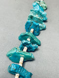 Native American 220 Grams Massive Nugget Vintage Navajo Heishi Turquoise Necklace Old-Nativo Arts