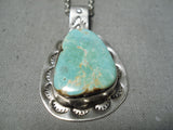 Incredible Vintage Native American Navajo Royston Turquoise Sterling Silver Necklace-Nativo Arts