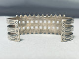 Very Early Vintage Native American Zuni Cerrillos Turquoise Sterling Silver Bracelet-Nativo Arts
