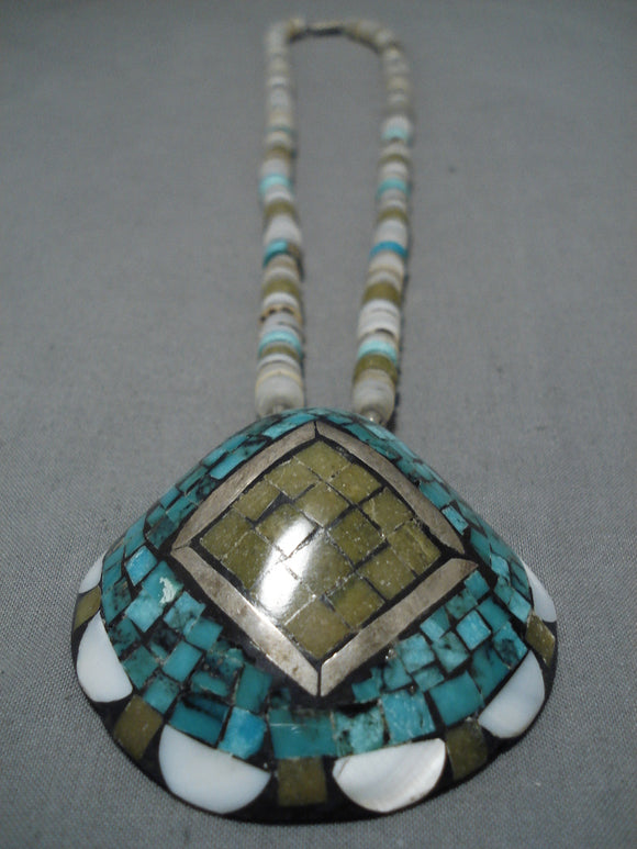 Rare Vintage Santo Domingo Sterling Silver Native American Necklace-Nativo Arts