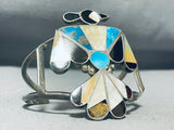 Woman Thunderbird Vintage Native American Zuni Turquoise Sterling Silver Bracelet Old-Nativo Arts