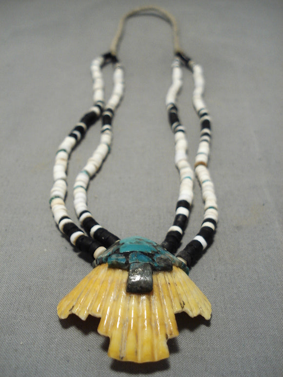 Incredible Vintage Santo Domingo Native American Navajo Shell Heishi Necklace Old-Nativo Arts