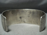 Unique Carved Work Vintage Native American Navajo Sterling Silver Coyote Bracelet-Nativo Arts