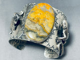 Gecko Honeybee Jasper Native American Sterling Silver Bracelet-Nativo Arts