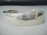 Marvelous Vintage Navajo Native American Sterling Silver Bracelet Old-Nativo Arts