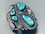 Snake Museum Vintage Native American Navajo Turquoise Sterling Silver Bracelet Cuff-Nativo Arts
