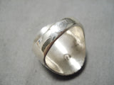 Huge Big Men's Royston Turquoise Sterling Silver Native American Ring-Nativo Arts