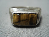 Unique Navajo Native American Tigers Eye Sterling Silver Ring-Nativo Arts
