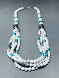 Very Rare Singer White Buffalo Turquoise Sterling Silver Necklace-Nativo Arts
