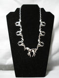Native American Best Vintage Navajo Opal Sterling Silver Horse Necklace-Nativo Arts
