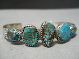 Stunning Vintage Native American Navajo Royston Turquoise Sterling Silver Bracelet Old-Nativo Arts