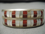 Striking Vintage Zuni Native American Navajo Gregory Thorn Sterling Silver Bracelet Old-Nativo Arts