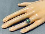 Charming Vintage Native American Navajo Cerillos Turquoise Sterling Silver Ring-Nativo Arts