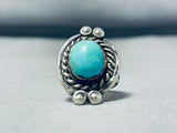 Enchanting Vintage Native American Navajo Turquoise Sterling Silver Ring-Nativo Arts