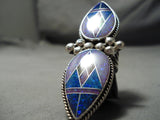 Incredible Native American San Felipe Sterling Silver Opal Ring-Nativo Arts