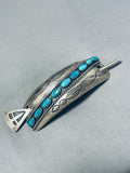 Unbelievable Vintage Native American Navajo Turquoise Sterling Silver Barrette-Nativo Arts