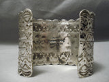 Huge Native American Scorpion Sterling Silver Sunray Bracelet Cuff-Nativo Arts